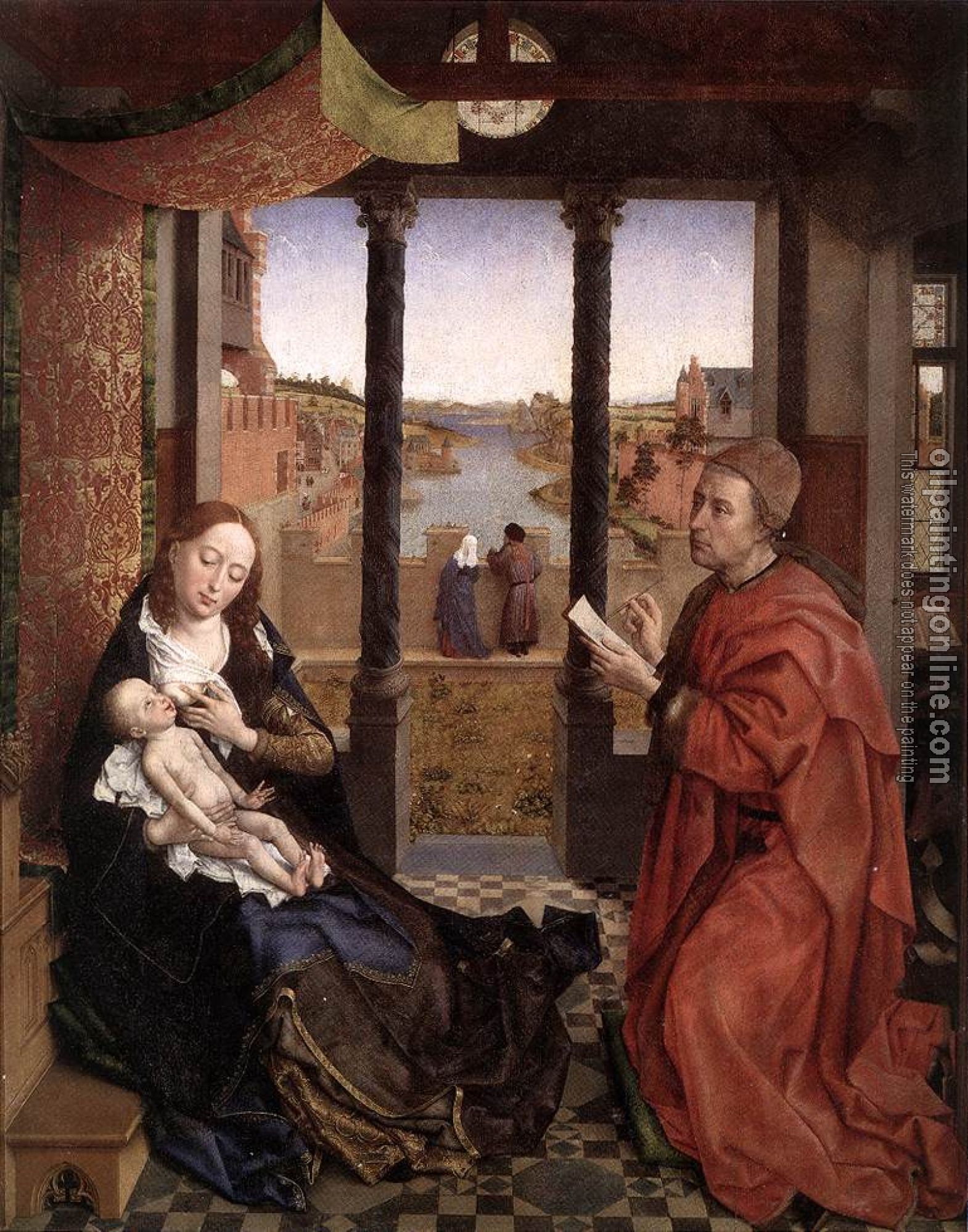 Weyden, Rogier van der - St Luke Drawing a Portrait of the Madonna